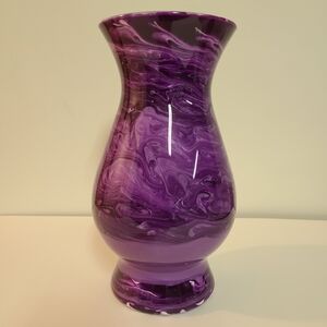 Purple Swirl Glass Vase